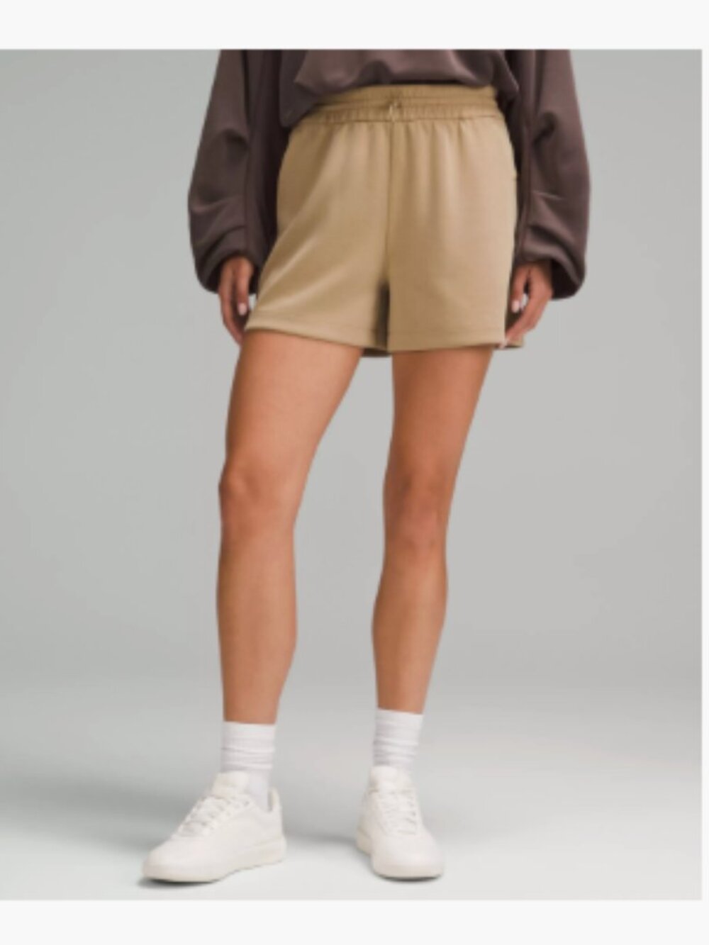 Lululemon Softstreme High Rise Short 4" Filbert Tan Size 10
